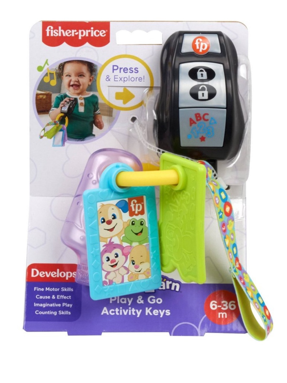 Fisher Price Car Keys Laugh & Learn Play & Go Activity Keys Baby Toy *NEW*